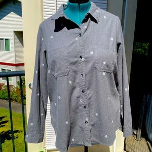 Torrid Size 0 Denim Button Up Blouse